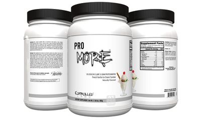 CONTROLLED LABS PROmore Protein Powder (27 Servings) - 24g Protein Per Scoop - 94% Sugar-Free, Premium Smooth-Drink Formula (Chocolate Ice Cream Sundae) (27 Servings, French Vanilla Ice Cream Sundae)