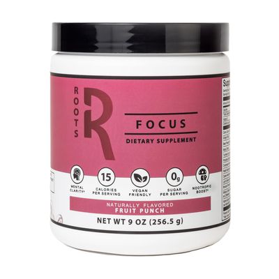 Silver Star Nutrition, Roots Focus Nootropic Brain Supplement - Fruit Punch, Blend of Lion&#39;s Mane, Cordyceps, &amp; Reishi Functional Mushrooms + Extended-Release Caffeine, 50 Servings