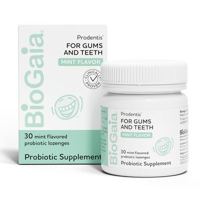 BioGaia Prodentis | Dental Probiotic Lozenges | Promotes Healthy Gums &amp; Teeth | Defends Against Dental Problems | Replenishes Oral Microbiome | Improves Oral Health | Mint Flavor | 30 Day Supply