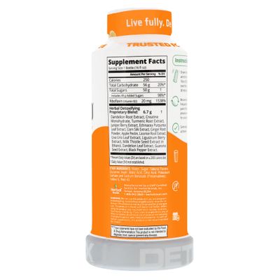 Herbal Clean QCarbo16 Same-Day Detox Drink, 1-Step Maximum Cleanse, Orange, (16 fl oz)