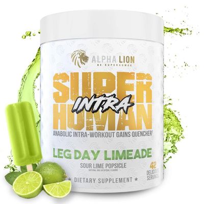 ALPHA LION Superhuman Intra Workout Powder for Men &amp; Women, Amino Acids Drink, Muscle Recovery Supplement, BCAA Powder, Electrolytes &amp; Hydration Mix (42 Servings, Lime Flavor)