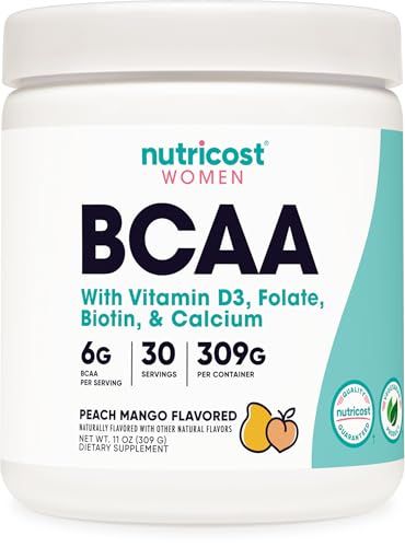 Nutricost BCAA for Women (Peach Mango, 30 Servings) - Formulated Specifically for Women - Non-GMO and Gluten-Free