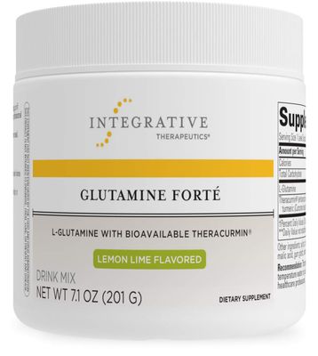 Integrative Therapeutics Glutamine Fort - L-Glutamine Powder for Gut Health Support* - Healthy Gut Support Supplement for Men &amp; Women* - Water-Dispersible Form of Turmeric - 7.09 oz