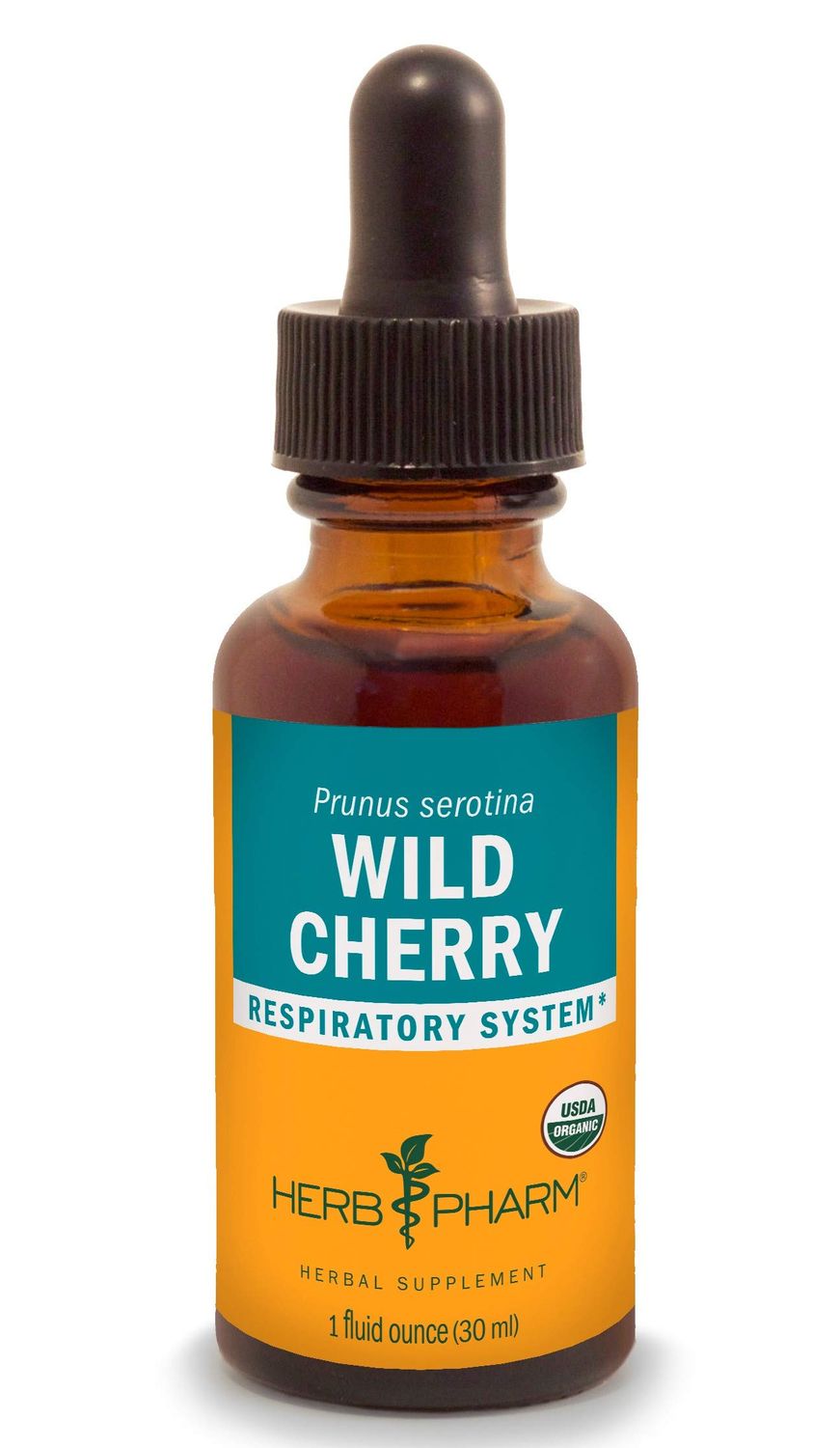 Herb Pharm Certified Organic Wild Cherry Bark Liquid Extract for Respiratory Support - 1 Ounce (DWCHER01)