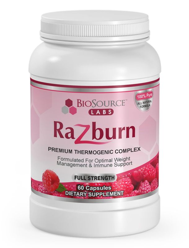 BioSource Labs Razburn - Premium Thermogenic Complex Pills with Permium Ingredients, Caffeine, &amp; Green Tea Extract for Men &amp; Women (60 Vegetarian Capsules)