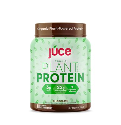 Jce Organic Plant-Based Protein Powder - Chocolate | Premium Organic Protein Blend with Pea, Brown Rice, &amp; Pumpkin Proteins | Superfood &amp; Antioxidant Rich with Kale, Spinach, Blueberry, &amp; More