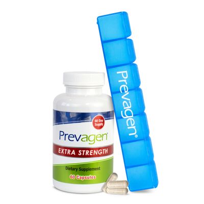 Prevagen Extra Strength 20mg, 60 Capsules, with Apoaequorin &amp; Vitamin D and 7-Day Pill Minder
