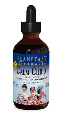 Planetary Herbals Calm Child Herbal Syrup - Includes Soothing Botanicals Chamomile, Lemon Balm, Catnip &amp; More - 4oz