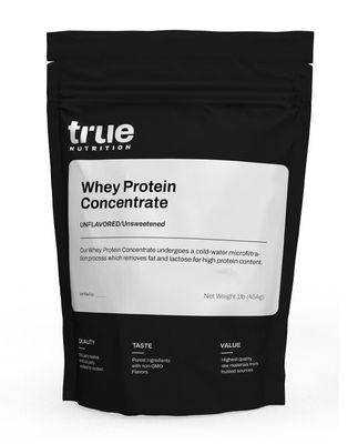 True Nutrition - Whey Protein Concentrate - 100% Whey Protein Powder - Fast Acting Low Carb Protein Powder with Essential Amino Acids - High in Leucine - Unflavored/Unsweetened - 1lb.