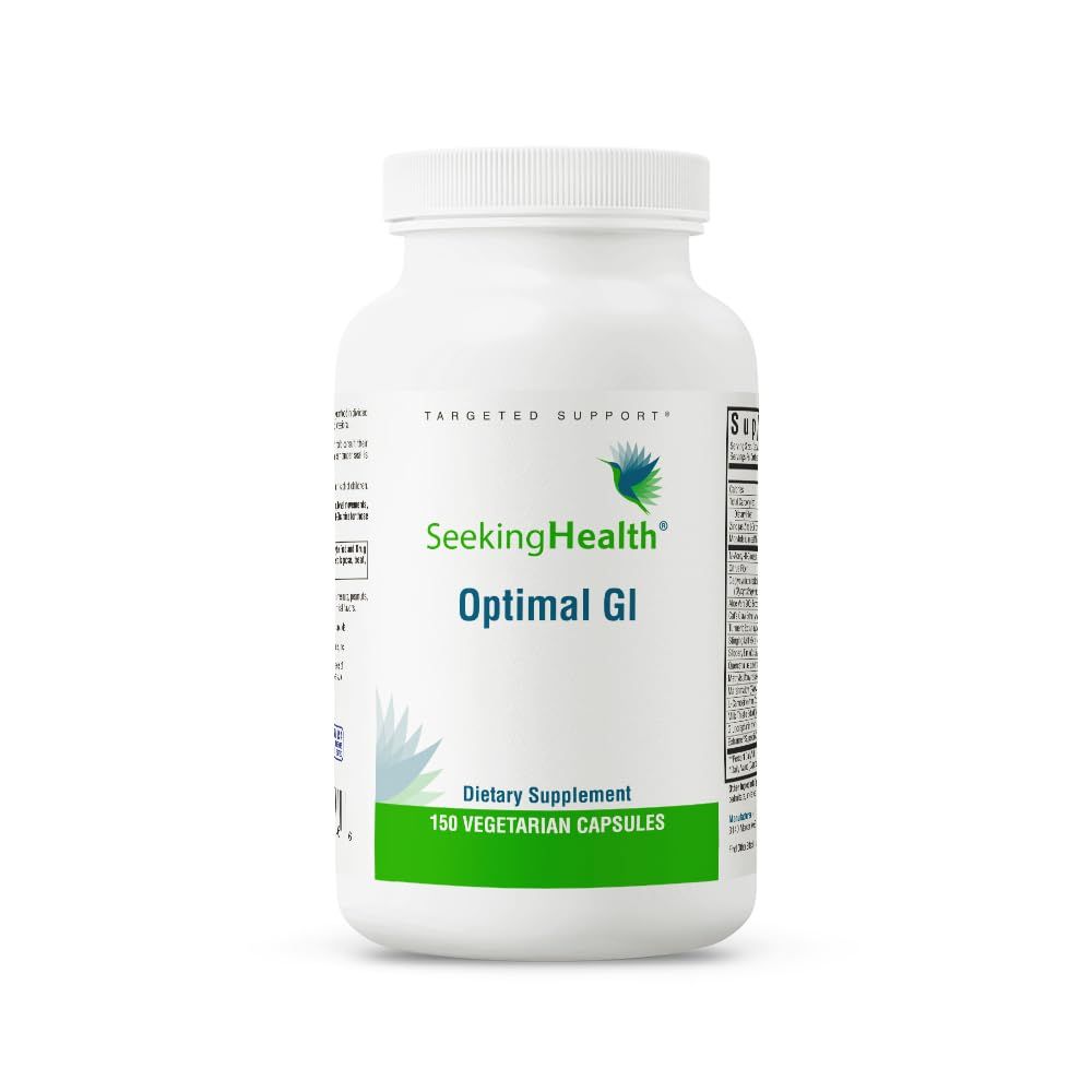 Seeking Health Optimal GI - Digestive &amp; Gastrointestinal Supplement - Digestion Support with N-Acetyl D-Glucosamine &amp; Methylsulfonylmethane - Support GI Barrier with Digestive Support - 150 Capsules