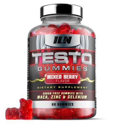 Iron Labs Nutrition Testo Gummies for Men (60 Gummies) - High Strength Booster for Men - Mixed Berry Flavor - Features Maca, Ginseng, Zinc and Selenium - Sugar Free &amp; Vegan Suitable