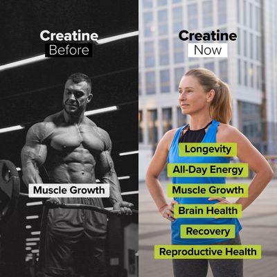 Complement Creatine Monohydrate Micronized Powder for Women and Men (5g per serving, 60 Servings) Pre Workout, Post Workout Muscle Recovery, Brain Health, Longevity- Vegan, Unflavored - 2 Month Supply