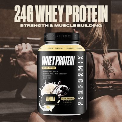 PERFORMIX - Whey Protein Isolate Blend - 24g of Protein - 5.4g of BCAAs - 110 Calories - Muscle Building & Post Workout Recovery - 100% Whey Protein Powder - 1.98 lbs - 30 Servings - Vanilla