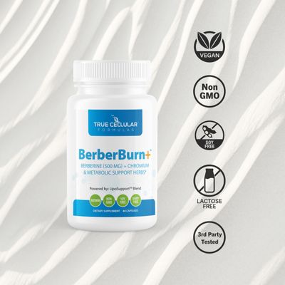 BerberBurn+: Berberine supplement, Magnesium & Chromium Capsules for Daily Wellness & Energy, Boost Vitality and Maintain Balance, Essential Nutrients for Health, 60 Count