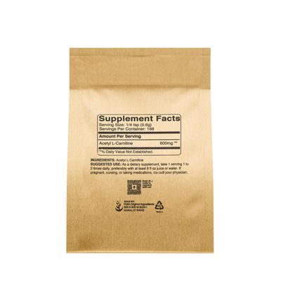 Pure Original Ingredients Acetyl L-Carnitine (4oz) ALCAR, Amino Acid Powder Supplement