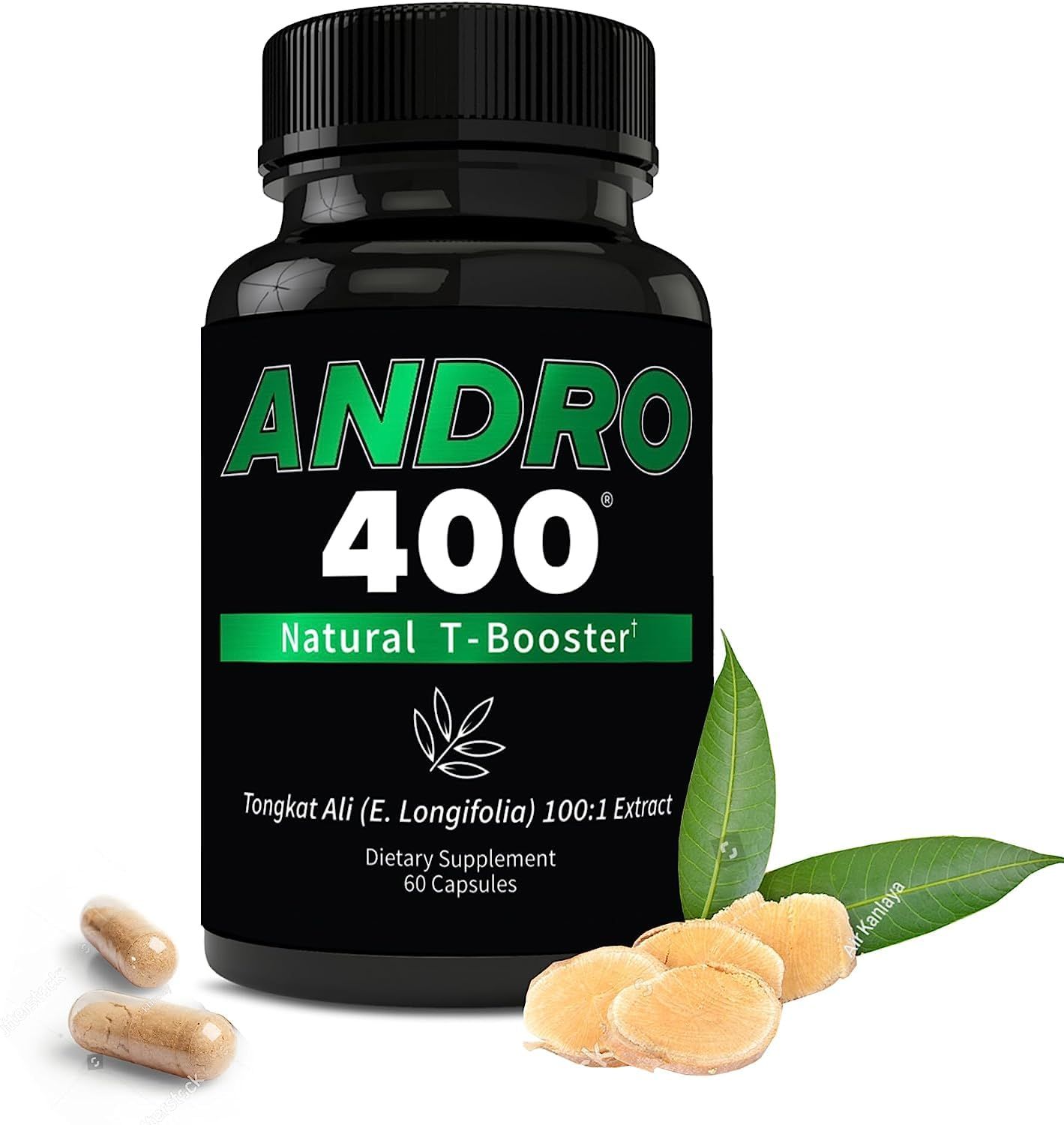 Andro400 Natural T Support Supplement for Men, Tongkat Ali, 60 Count, Manufactured in USA