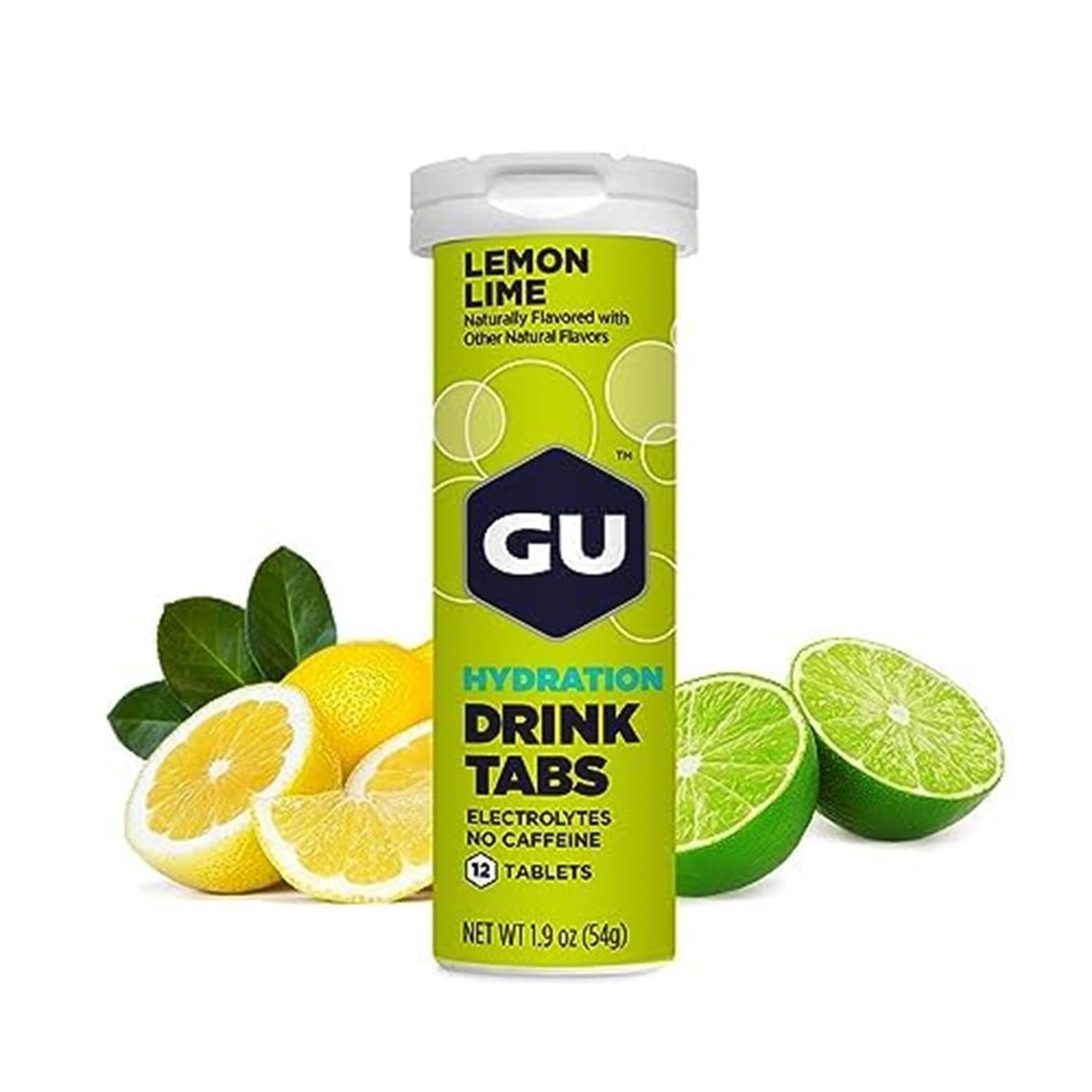 GU Energy Hydration Electrolyte Drink Tablets, Vegan, Gluten Free &amp; Caffeine Free, Enhanced Endurance Sports Drink for Running, Cycling, Triathlon, 8-Count (96 Servings), Lemon Lime