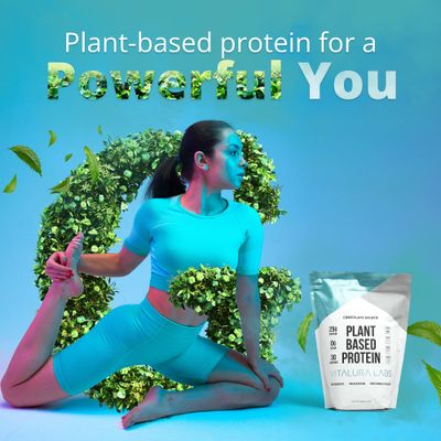 Vitalura Labs Plant-Based Protein Powder - 25g of Protein Per Serving from Pea, Rice & Pumpkin - NSF Content Certified - Chocolate Gelato Flavored - 30 Servings