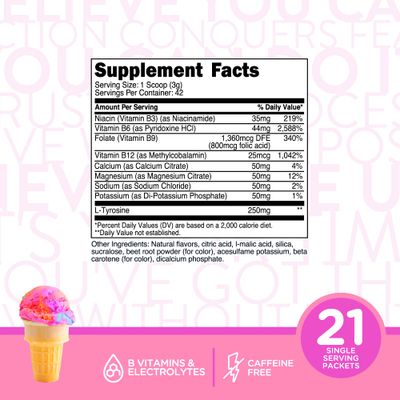TransformHQ Hydration Electrolyte Drink Mix (Rainbow Sherbet Flavored) 42 Servings Per Container