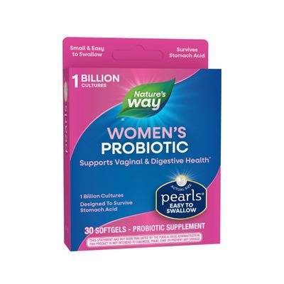 Nature&#39;s Way Women&#39;s Probiotic Pearls, Supports Vaginal and Digestive Health*, 1 Billion Live Cultures, No Refrigeration Required, 30 Softgels (Packaging May Vary)