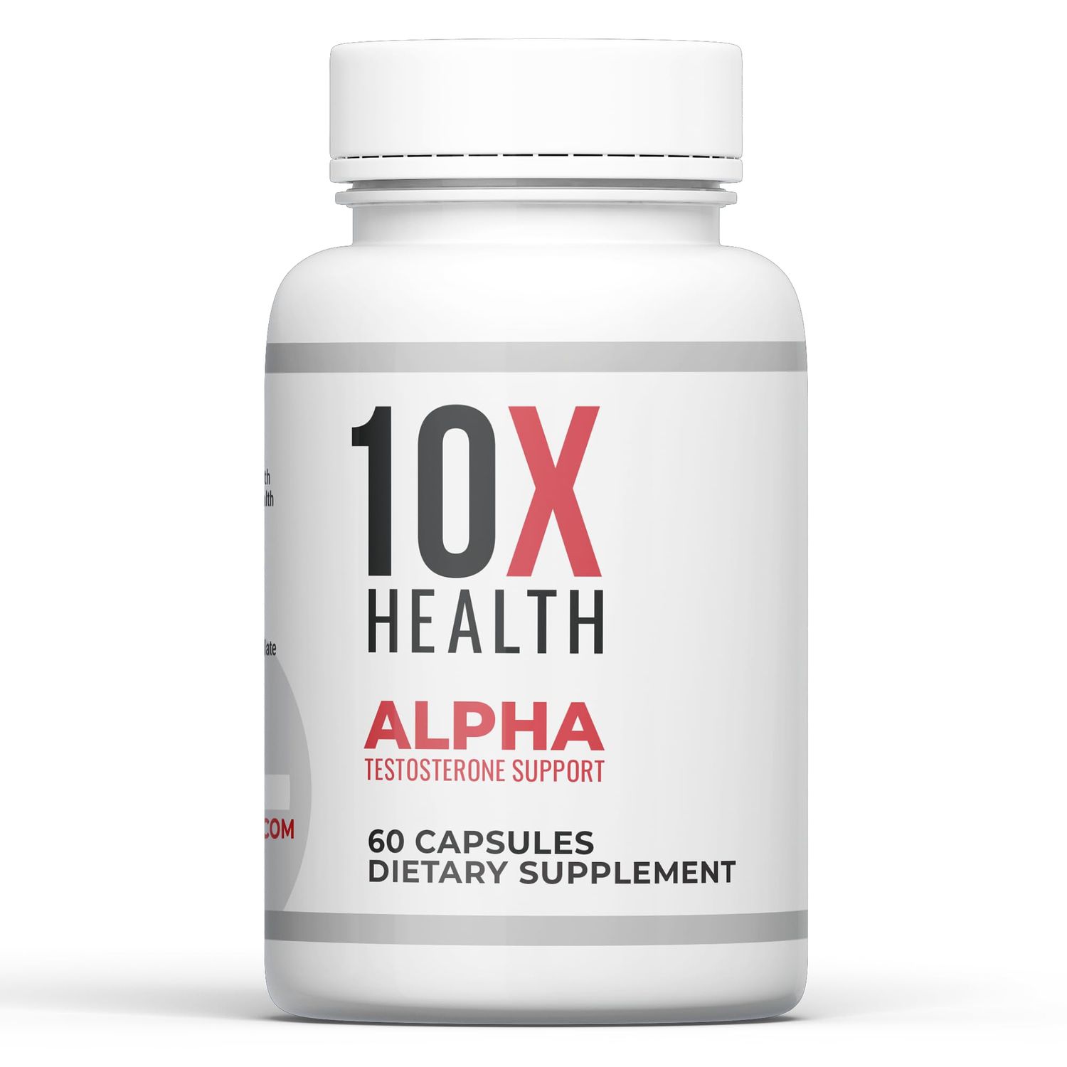 10X Health Alpha Testosterone Support - Muscle Builder &amp; Testosterone Booster for Men with Tongkat Ali 1000mg, Muscle-enhancing Libido Booster &amp; Testosterone Supplement for Men (60 Capsules, 2x Daily)