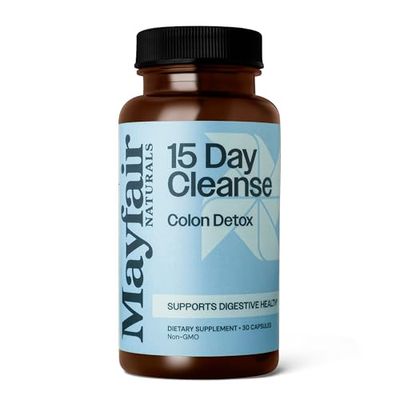 Mayfair Naturals 15 Day Cleanse Colon Detox, Dietary Supplement, 30 Capsules, Natural Laxative for Constipation and Digestive Health Supplement
