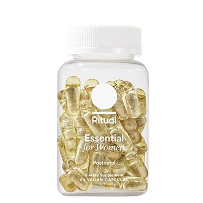 Ritual Essential for Women Postnatal Multivitamin - Postpartum Vitamin - Omega-3 DHA &amp; Choline for Lactation Support, Vitamin A, C, D3 &amp; Zinc for Immune Function Support*, B12, Iodine, Biotin, 30 Day