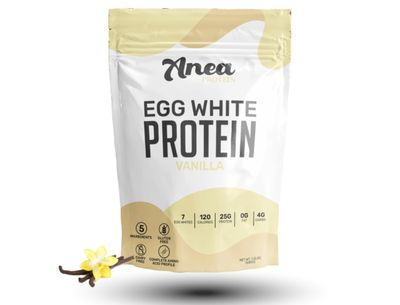 Anea Egg White Protein Powder | 25g Protein | Dairy Free | Gluten Free | Fat Free | Amino Acids | High Biological Value (1.5 Pound (Pack of 1) (1.5 Pound (Pack of 1), Vanilla)