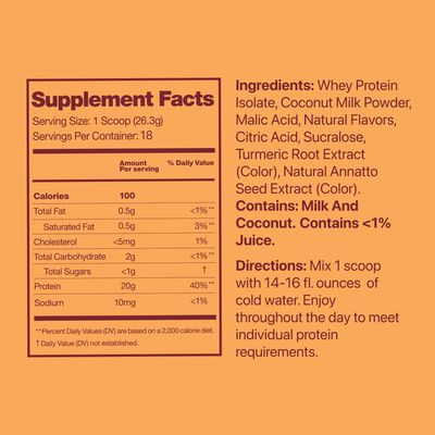 Oath Nutrition - Clear Whey Protein - 18 Servings - Island Mango