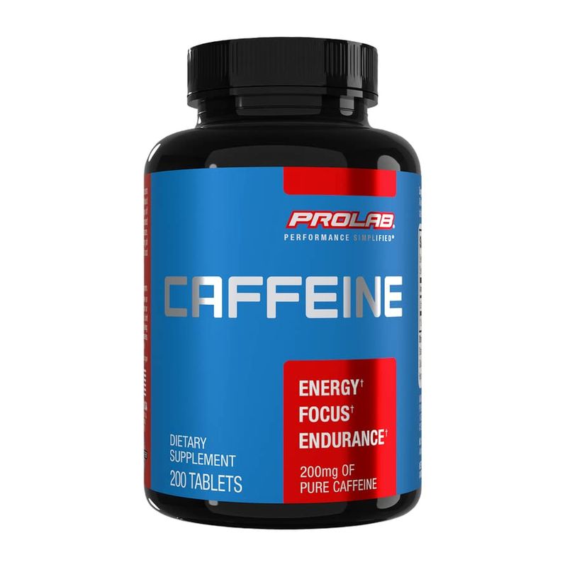 ProLab Caffeine Tablets 200mg - 200ct | Energy Support, Helps Enhance Endurance &amp; Mental Focus, Reduce Fatigue, Pre-Workout, Extra Strength