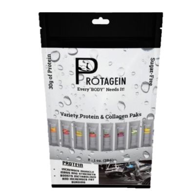 Protagein Protein &amp; Collagen Paks, 8 - 1 oz Variety Flavored Paks