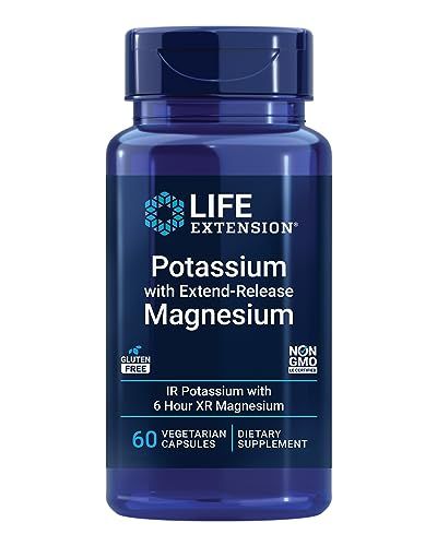 Life Extension Potassium with Extend-Release Magnesium - Heart health supplement for blood pressure support with two essential minerals - Non-GMO, vegetarian, gluten-free - 60 capsules