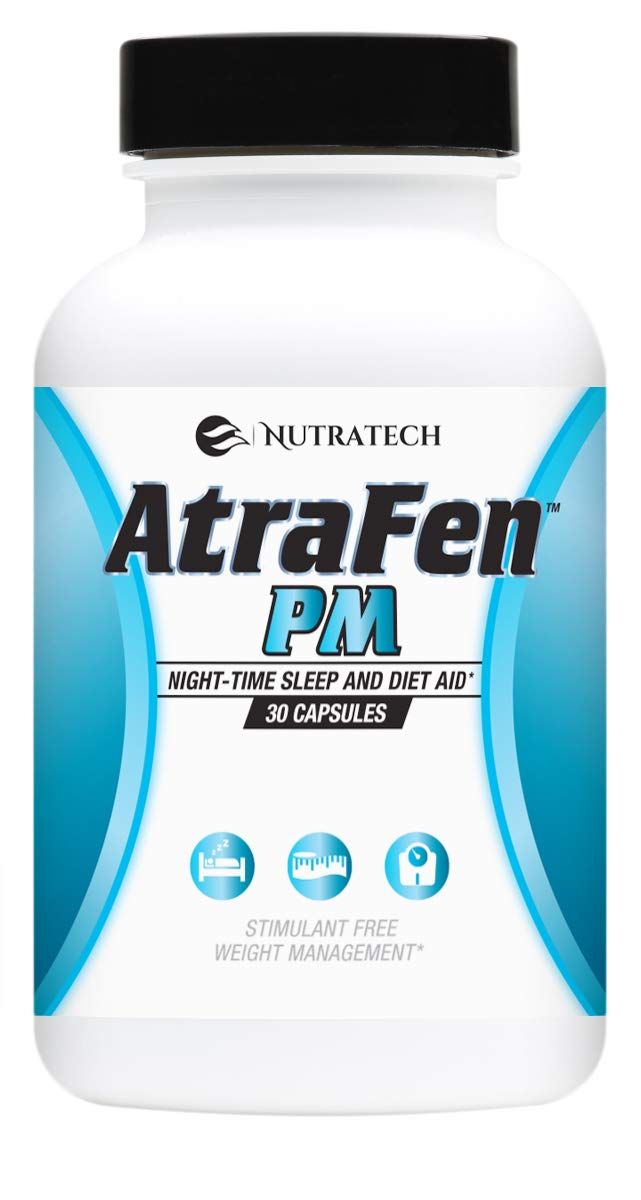 Atrafen PM - Nighttime Diet Pill, Appetite Suppressant, and Sleep Aid. Boost Metabolism, Burn Fat, and Curb Late Night Cravings.