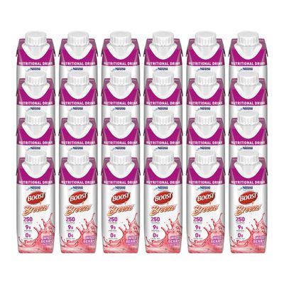 BOOST Breeze Nutrition 8oz Wildberry Fat-Free Drink, 24/Cs