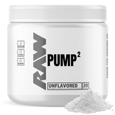 RAW Pump2 Pre Workout | Glycerol Pump Pre Workout Supplement, Pair Pump Supplement for Best Results Or Any Preworkout Powder | Enhanced Hydration and Boost Energy | Unflavored (20 Servings)