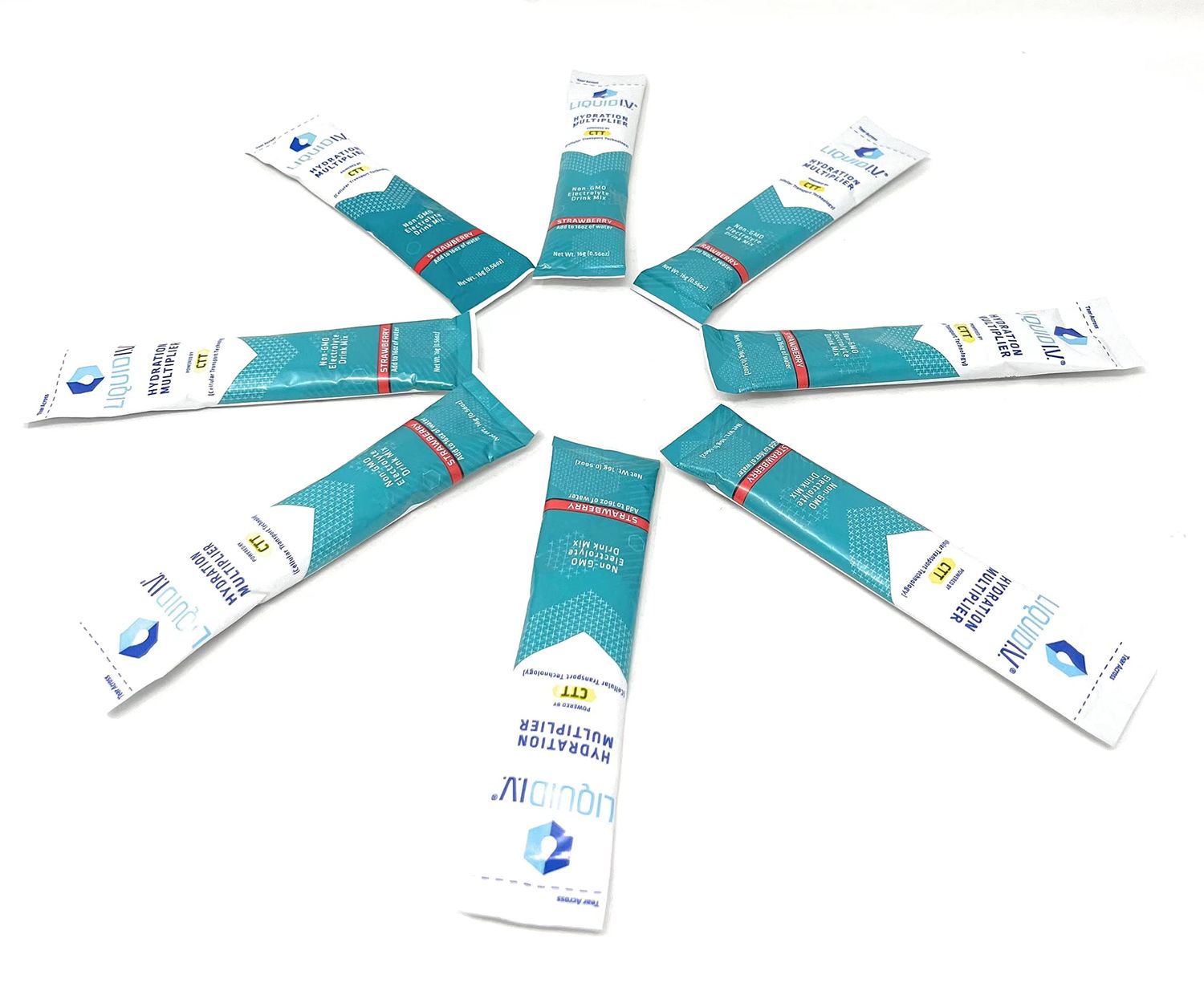 LIQUID IV Strawberry Hydration Drink Mix 8 Count, 0.56 OZ