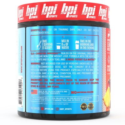 BPI Sports CLA + Carnitine Shredded Supports Lean Muscle &amp; Promotes Fat Loss - Fruit Punch (14.1 oz. / 50 Servings)