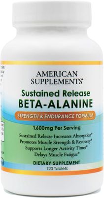 American Supplements Sustained Release Beta-Alanine-Strength &amp; Endurance Formula-1,600 mg 120 Tablet