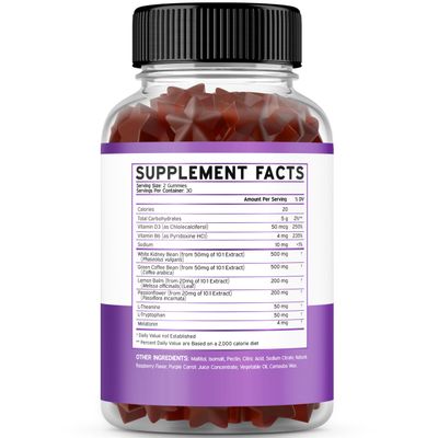 Night Time Fat Burner Gummies (60 Count) Weight Loss Gummies & Metabolism Gummies - Sugar Free - Delicious Raspberry Flavor - Melatonin Sleep Gummy - Vegan - 3rd Party Tested - USA Made - (60 Gummies)