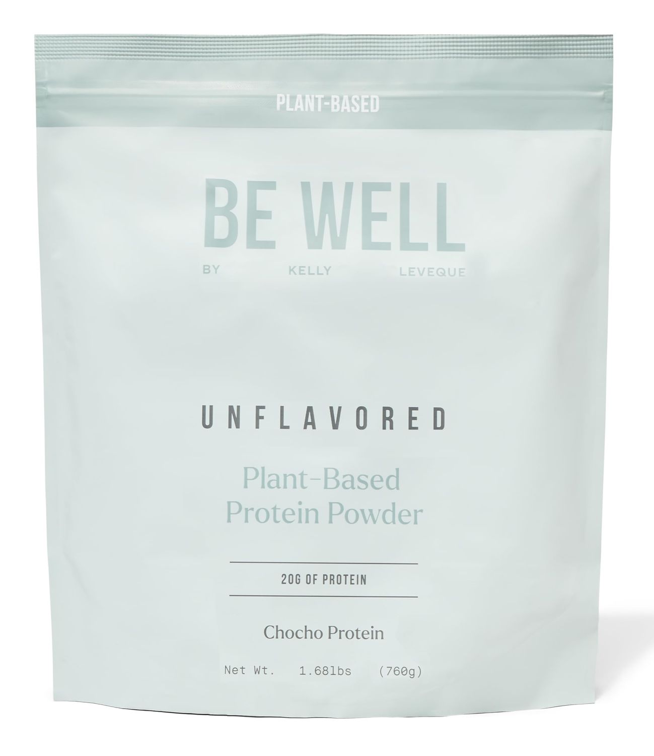 Be Well By Kelly Unflavored Plant-Based Protein Powder, Vegan 20G of Protein &amp; 8G of Fiber (1 Ingredient, 20 Servings) 9 Amino Acids + 3 BCAAs No Soy, No Dairy, Stevia-Free, No Sugar Added 1.68lb 760g