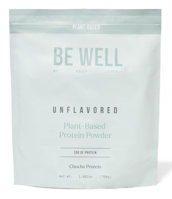 Be Well By Kelly Unflavored Plant-Based Protein Powder, Vegan 20G of Protein &amp; 8G of Fiber (1 Ingredient, 20 Servings) 9 Amino Acids + 3 BCAAs No Soy, No Dairy, Stevia-Free, No Sugar Added 1.68lb 760g