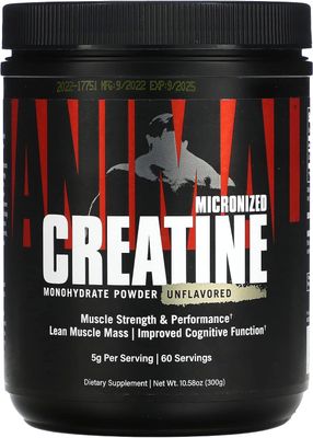 Animal Micronized Creatine, Monohydrate Powder, Unflavored, 10.58 oz (300 g)