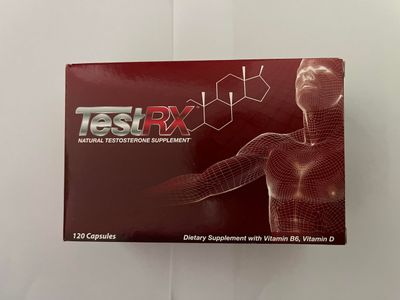 TestRX Testosterone Booster for Men | Test RX Natural Male Test Boost Supplement with Tongket Ali | TestRX Testosterone Booster for Men and 7 Day Pill Organizer
