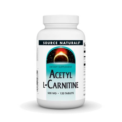 Source Naturals Acetyl L-Carnitine 500 Mg Tablet, 120 Count