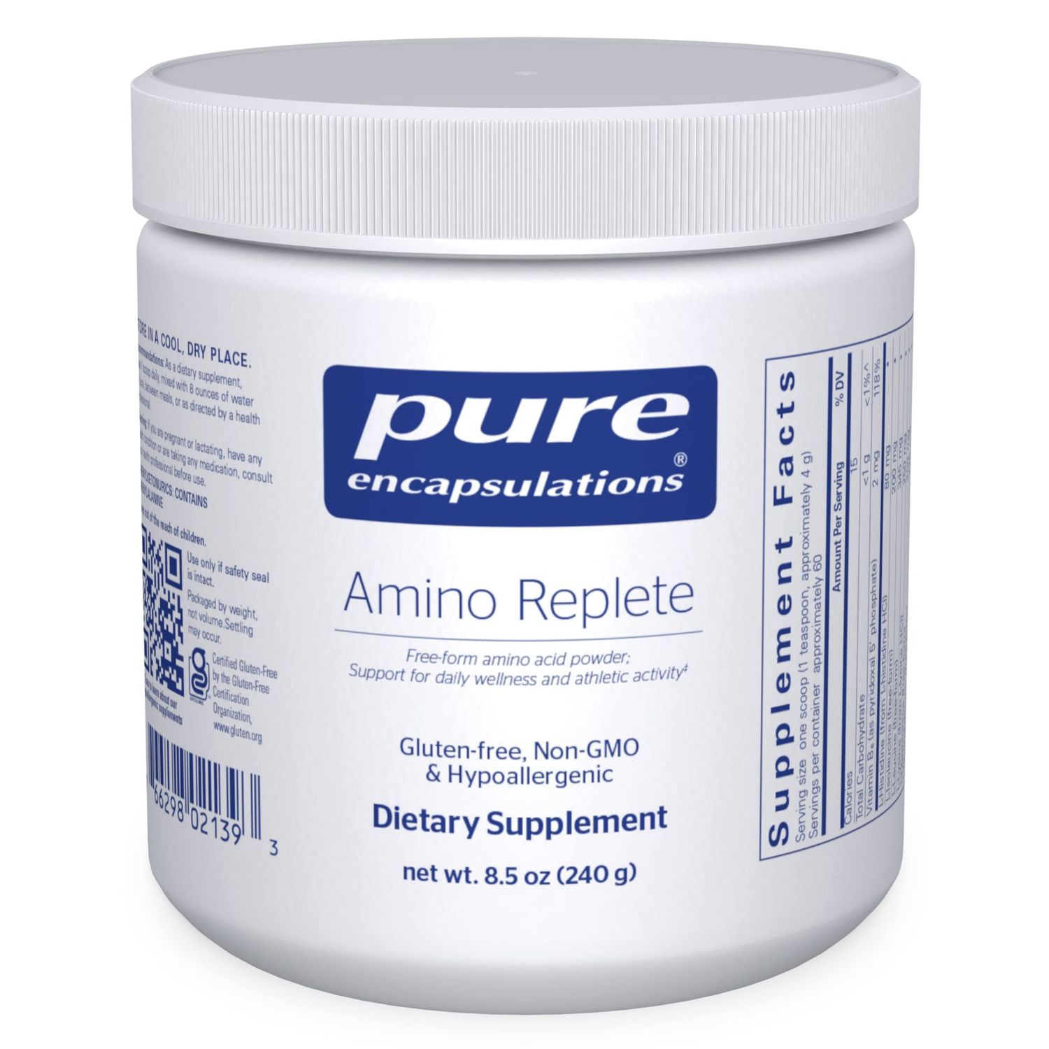 Pure Encapsulations Amino Replete | Hypoallergenic Free-Form Amino Acid Powder Supplement | 8.5 Ounces Powder