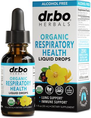 Lung Detox Respiratory Health Drops - Organic Respiratory Supplements Herbal Lung Cleanse, Mullein Drops for Lungs Bronchial Support, Mucus Clear with Mullein Leaf Extract, Elderberry Supplement 1 oz