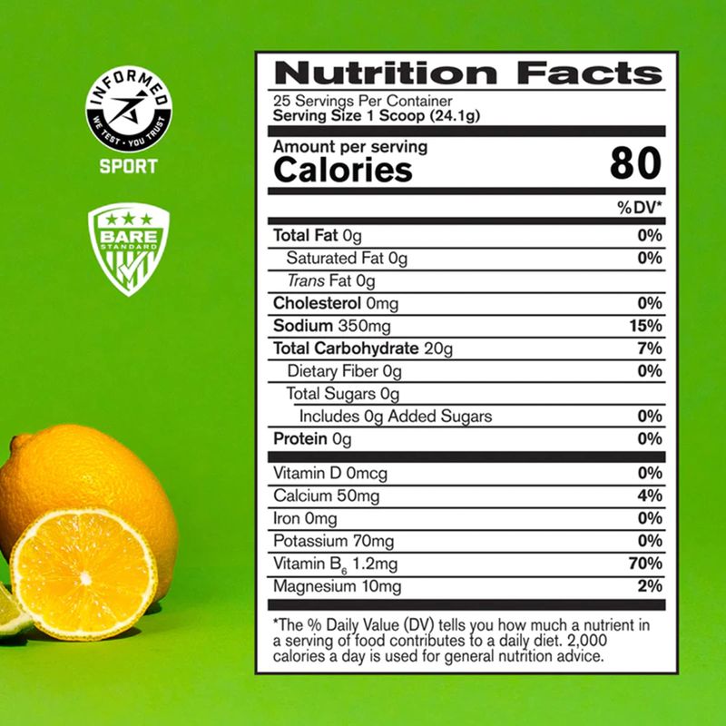 BARE PERFORMANCE NUTRITION, BPN G.1.M Go One More Sport, Endurance Training Fuel, Lemon Lime, Superior Carbohydrate Source &amp; Electrolyte Formula, Reduce Fatigue, 25 Servings