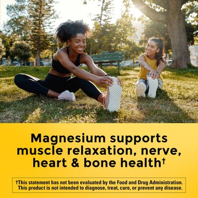 Nature Made High Absorption Magnesium Citrate 200 mg per serving, Magnesium Supplement for Muscle, Nerve, Bone and Heart Support, 60 Magnesium Gummies, 30 Day Supply