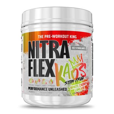 GAT SPORT Nitraflex KAOS Stimulant Free Pre-Workout (White Cherry Limeade)