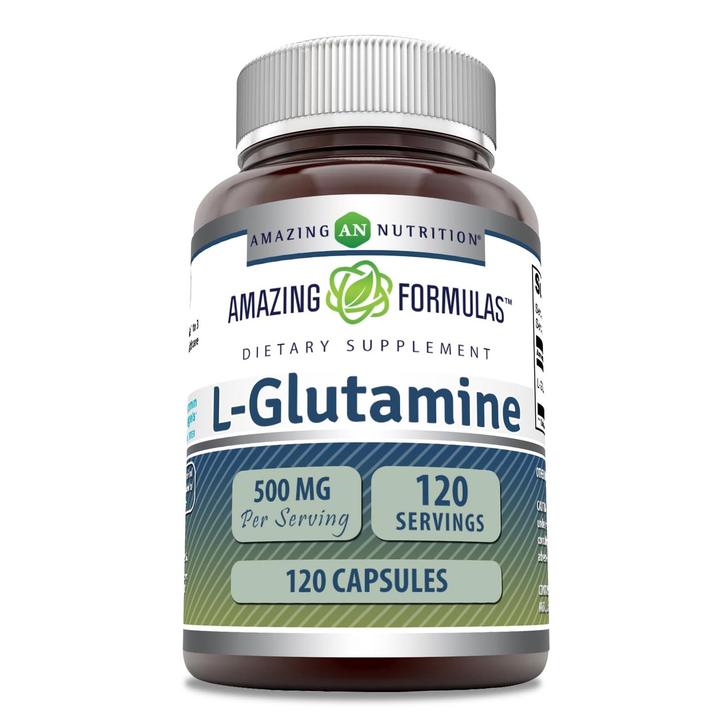 Amazing Formulas L-Glutamine Supplement | 500 Mg | 120 Capsules | Non-GMO | Gluten-Free | Made in USA